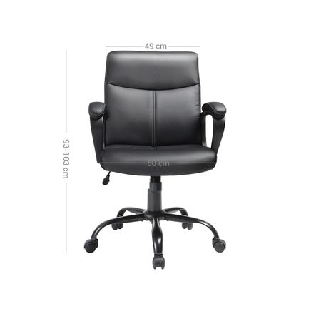 8. Bild von Chefsessel mit Kunstleder-Bezug Schwarz